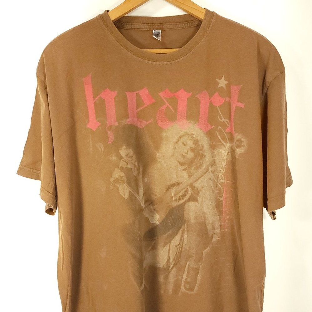Heart Human Tour Graphic HYP T-Shirt Men's XL Brown Distressed 2008